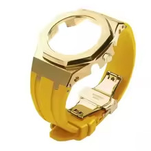 Compatible with Casio screw free 4th generation GA-2100 modified stainless steel case strap 5th generation AP silicone version
